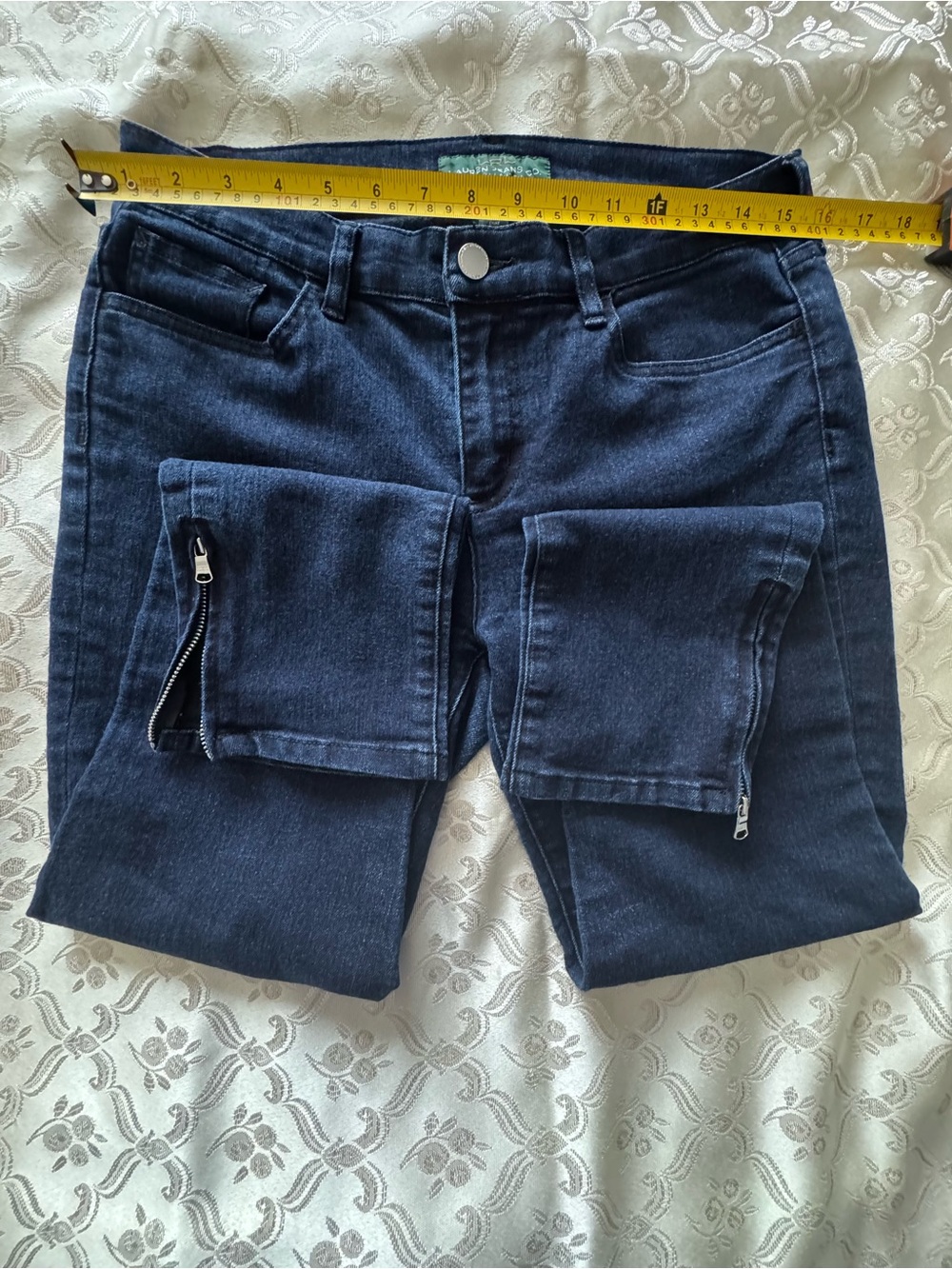 LRL Ralph Lauren Dark Wash Cropped Zip Ankle Jeans Size 8 - Picture 6 of 8